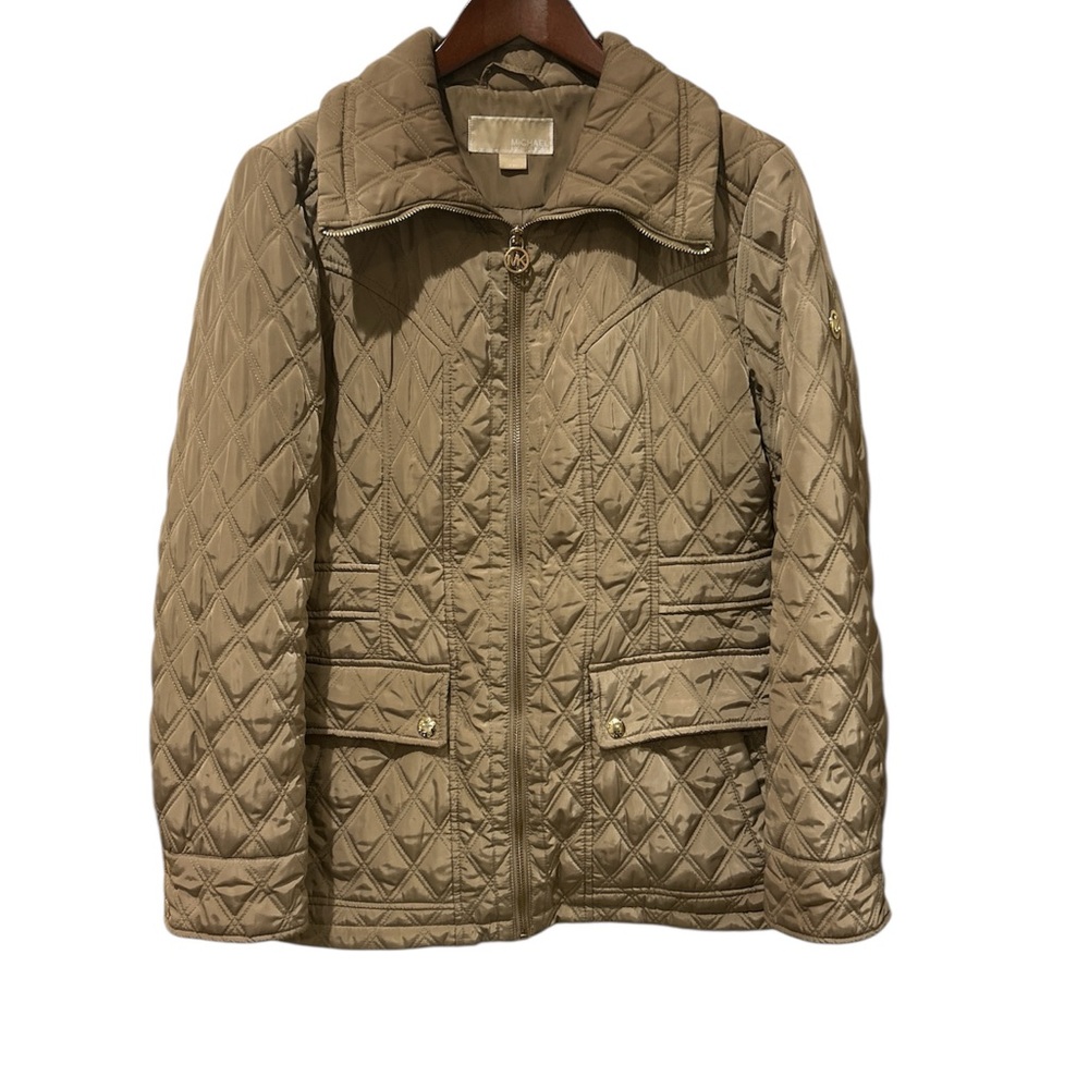 Michael Kors Tan Lightweight Quilted Jacket